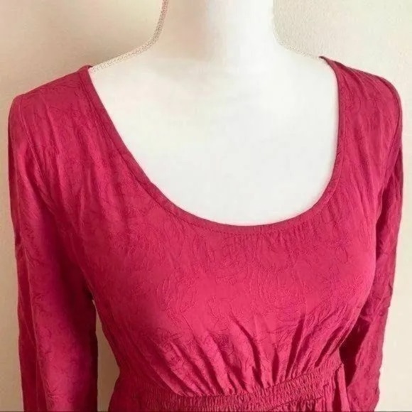 Isabel Maternity by Ingrid & Isabel Long Sleeve Jacquard Dress in Red - Size M - Picture 5 of 8